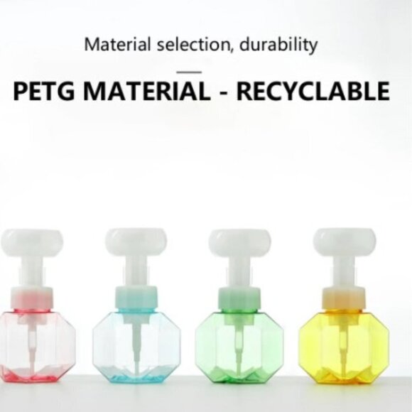 New 300ml Flower Foam Pump Soap Dispenser - Red - Picture 4 of 6